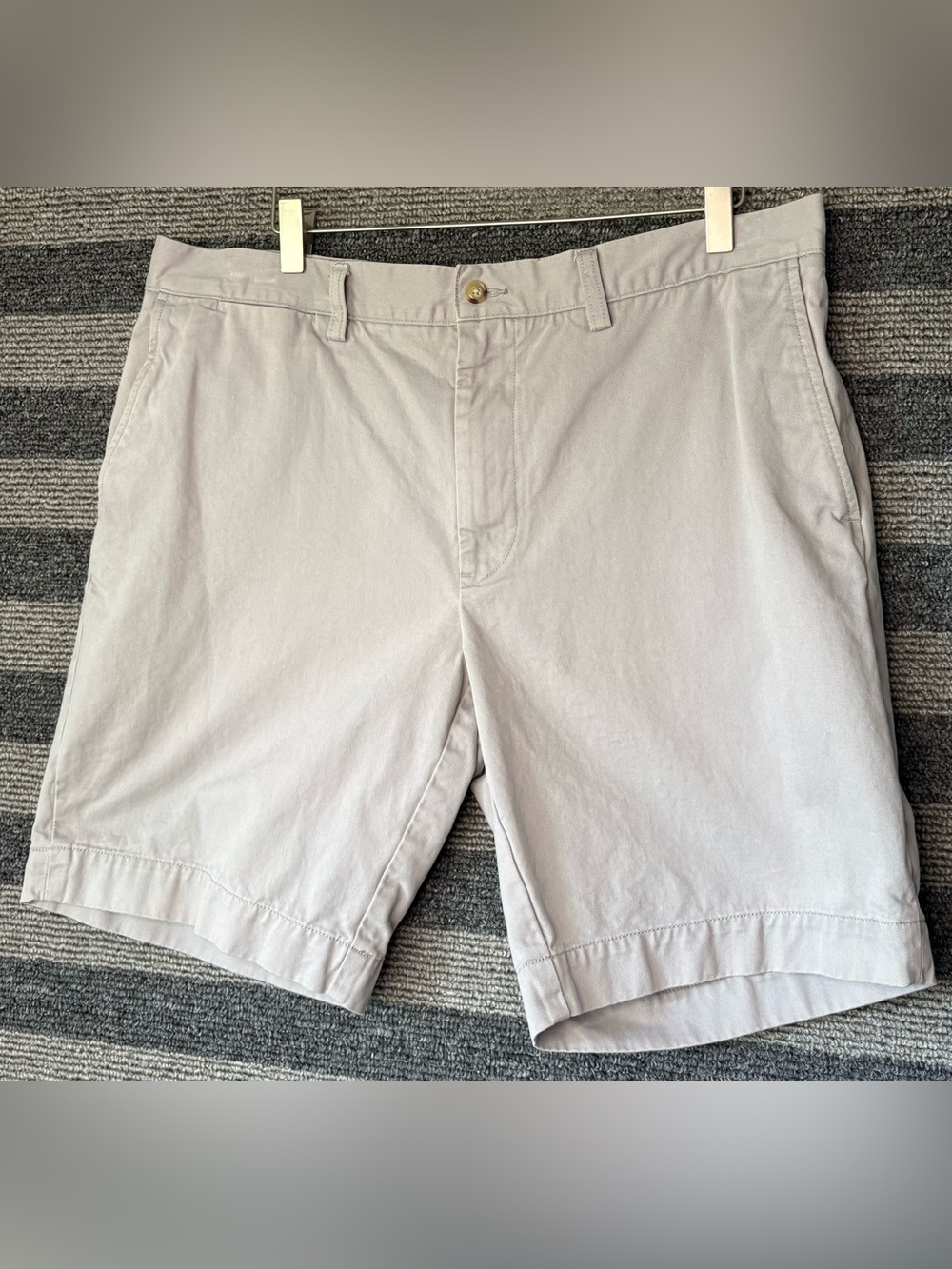 Polo Ralph Lauren Light Gray Flat-Front Men's Bermuda Shorts Size 36 EUC